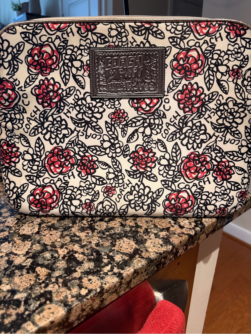 Coach poppy graffiti laptop sleeve